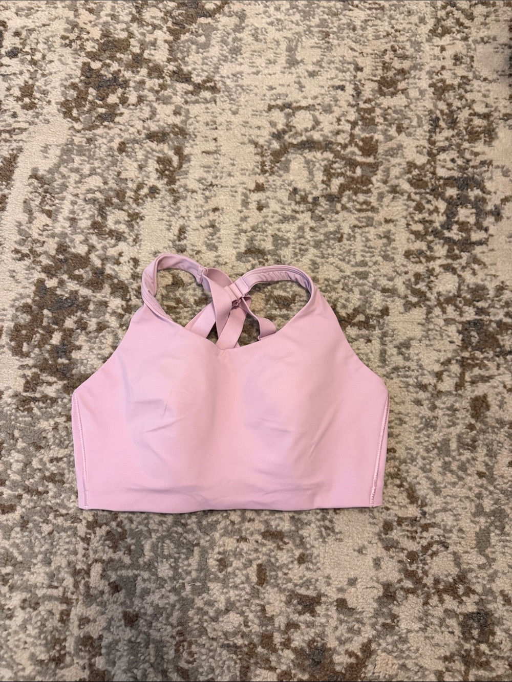 Pink criss cross sports bra